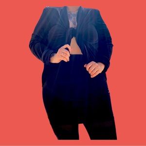 Vintage Black Velvet Sweater/Wrap.  Dress Barn - Size M